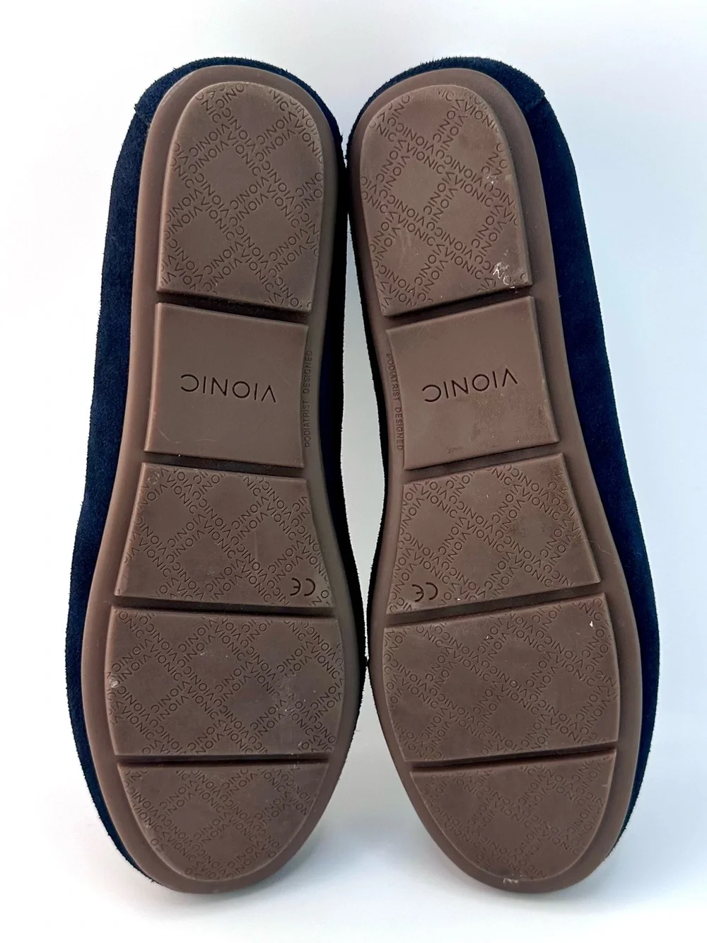 Vionic Debbie Suede Moccasin Loafers Comfort Flats Size 9 Blue